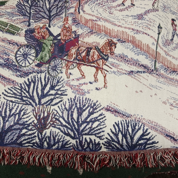 VINTAGE Twin Towers NYC CHATHAM Cotton blanket throw 46x67 inches - Picture 3 of 5